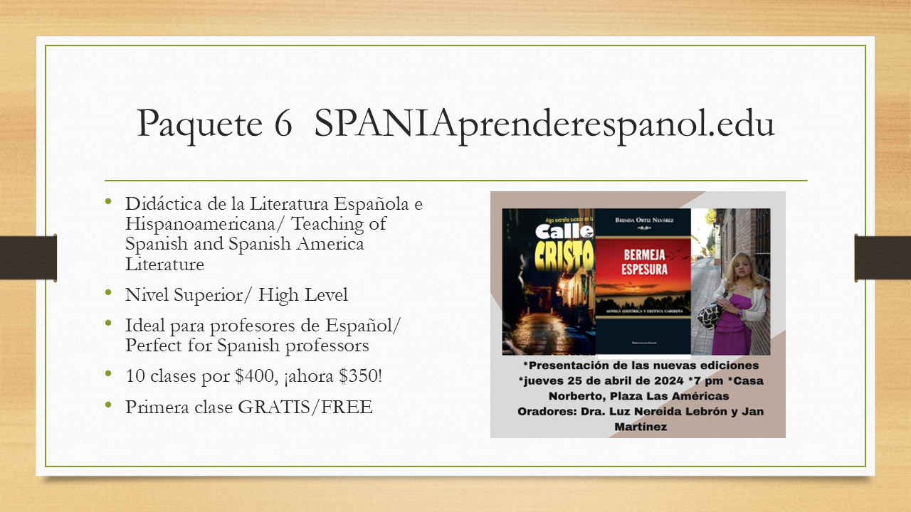 Package6- Teaching of Spanish Literature